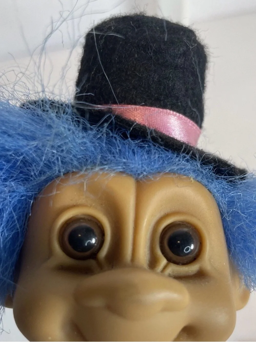 Vintage Russ Troll Doll Groom Blue Hair Groom Top Hat MISSING JACKET